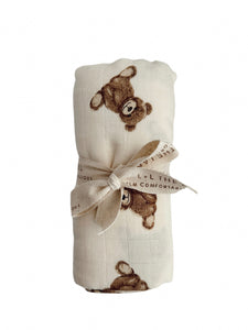 ORGANIC COTTON SWADDLE - TEDDY BEARS PICNIC