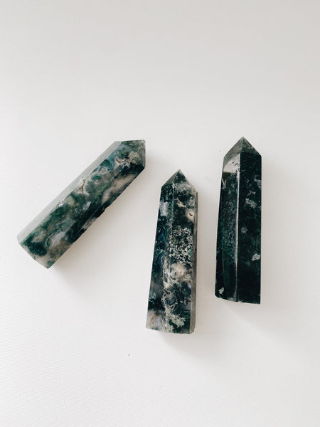 MOSS AGATE TOWERS - LARGE