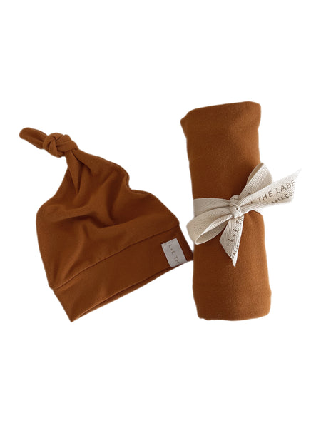 ORGANIC NEWBORN SWADDLE & BEANIE