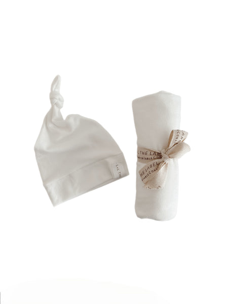 ORGANIC NEWBORN SWADDLE & BEANIE